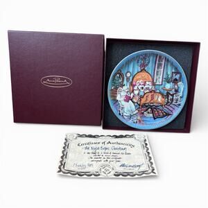 Anna Perenna The Night Before Christmas P Buckley Moss Porcelain Plate COA 4729